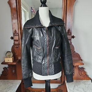 Women's Black Leather Jacket